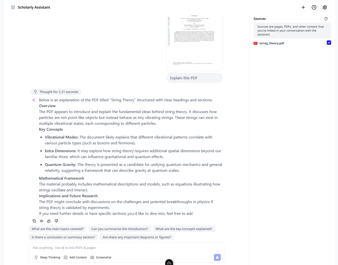 Scholarly AI Assistant