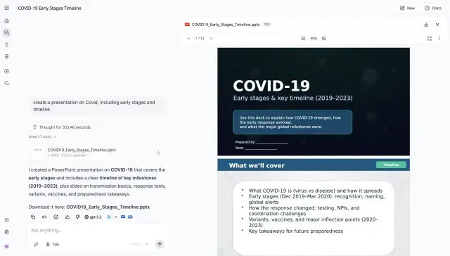 Scholarly AI Chat - Generate presentations and documents